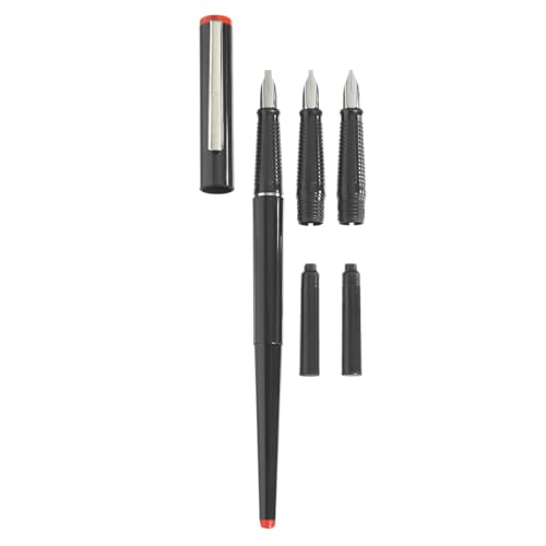 Herlitz 5-teiliges Füllhalter Calligraphie-Set, schwarz