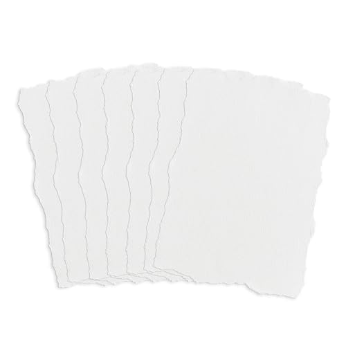 25 Blätter Büttenpapier 15 x 10cm Handgeschöpftes Papier, 300 GSM Baumwollzellstoff Watercolor Paper,Schönes Papier,Geeignet zum Skizzieren,Malen,Gestalten Von Grußkarten,Karten,Einladungen,Postkarten