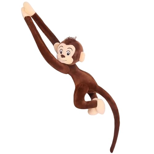Gxdamxz AFFE Kuscheltier Hängende, Plüschtier Interaktive für Mädchen & Jungen, Braun, 60cm