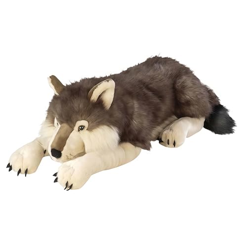 Wild Republic 82332 - Floppies, Wolf, 76 cm - Kuscheltier aus Plüsch, 30', ['Gray', 'Brown', 'White']