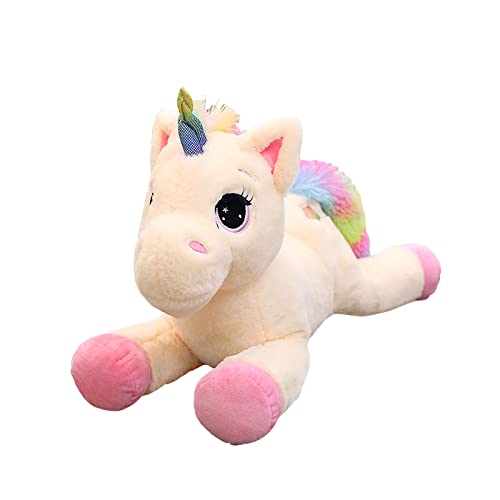 Trayosin Plüsch Einhorn Kuscheltier 40/60cm hoch Super Weiches Einhorn Kissen-Stofftier Süße Plüschtier für Kinder Mädchen Puppe Geschenk