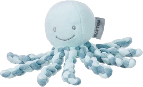 Nattou Kuscheltier Oktopus, Für Neugeborene und Frühchen, 23 cm, Mintgrün