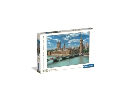 Clementoni Puzzle Collection - The House of Parliament 3000 Stücke - Puzzle für Erwachsene 14-99 Jahre, Geschenk für Mann und Frau, Stadt, London, Made in Italy, 33037