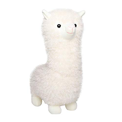 Auluda Alpaka-Plüschtier, Lama-Plüschtier, groß, 45 cm, Puppe, Plüsch, Umarmungskissen, weiches flauschiges Kissen, super Kawaii-Geschenk für Geburtstag, Mädchen und Liebhaber, waschbar