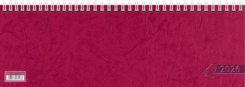 Glocken Querterminbuch 2026 | 297×105 mm, Karton, rot