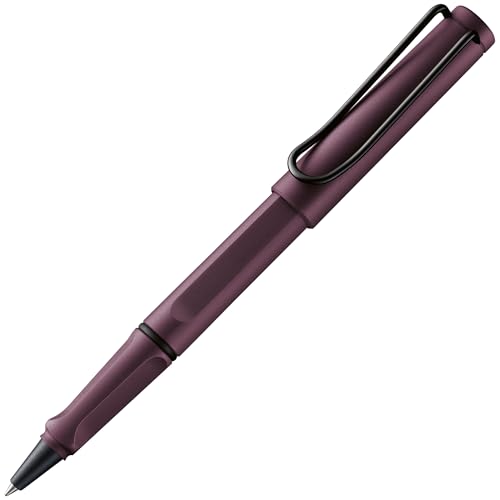 Lamy safari scarlet Tintenroller – zeitlos klassischer Stift mit ergonomischem Griff & Strichbreite M - Gehäuse aus robustem ASA-Kunststoff – mit Tintenrollermine M 63 in schwarz