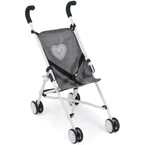 Puppenbuggy Roma, Puppenwagen, Mini-Buggy, Jeans Grau