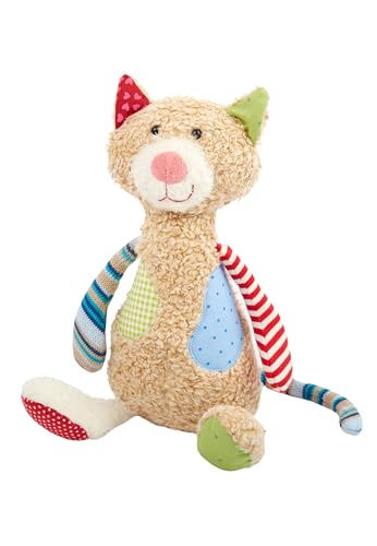 SIGIKID 38370 Katze Patchwork Sweety Mädchen und Jungen Kuscheltier empfohlen ab Geburt mehrfarbig