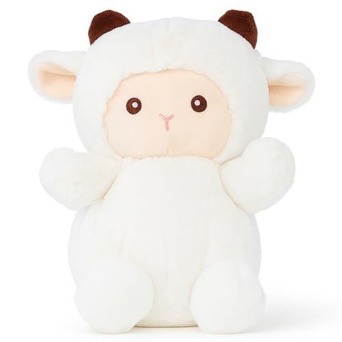 Lilli&Luki® Spieluhr Baby Spielzeug [SCHAF] Doppler Herztöne + Nachtlicht | Erstausstattung Neugeborene | Geschenk | Schlummer Otter | Geschenke zur Geburt | schlummerotter | Kuscheltier | Schlafotter