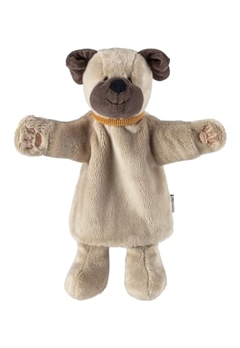 Sterntaler Handpuppe Hund - weiches Kinder Spielzeug zum Puppentheater, Erzählen, Kuscheln & Sprachförderung – perfekter Spielkamerad & Geschenkidee, hellbraun
