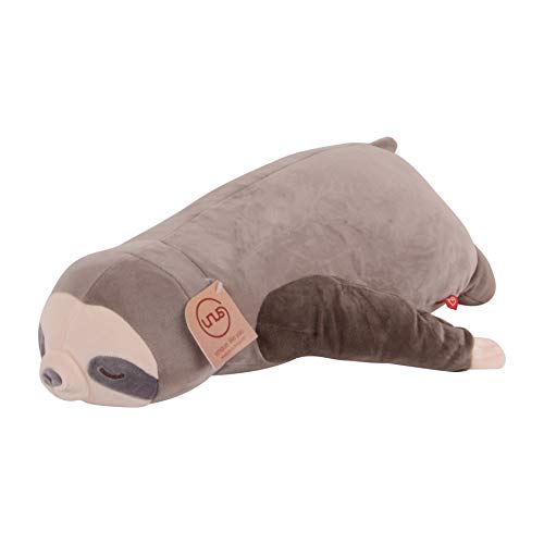 UNUS Faultier Kuscheltier Kissen, 50 cm, Grau, Seitenschläferkissen weich und flauschig, Stillkissen, Schwangerschaftskissen