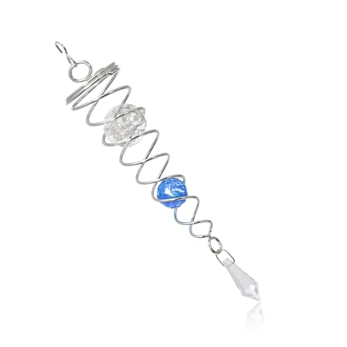 Windspiele für Draußen, AMONENZ Garten Windspiel, Windspiel Balkon mit Haken, mit Transparent Kristallkugel, Einfach Aufzuhängen, für Haus, Büro und Garten