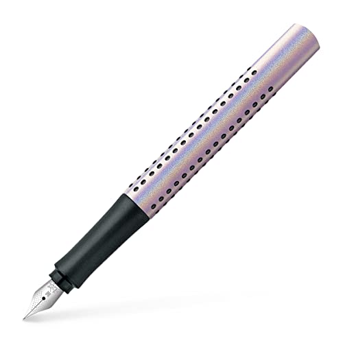 Faber-Castell 140844 - Füller Grip Edition Glam, Federbreite M, pearl, 1 Stück