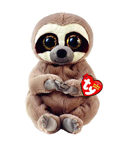 Ty Beanie Boos Baby Faultier Silas-15 cm, Braun, 2009300