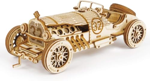ROKR 3D Puzzle Holzpuzzle Modellbau - Car Holzbausatz - Weihnachten Geburtstagsgeschenk für Jugendliche und Erwachsene (Grand Prix Car)