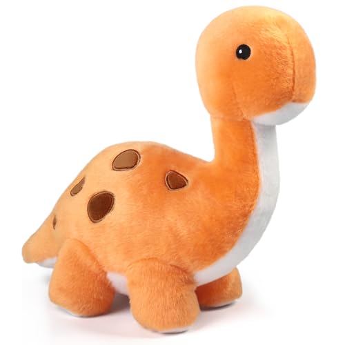 BenBen Kuscheltier Dino, Plüschtier Dinosaurier Niedlich Weich Geschenk für Jungen und Mädchen (Orange)