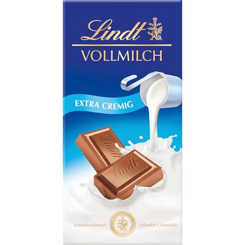 Lindt Schokolade | Vollmilch Tafel | 100g | extra cremige Vollmilch-Schokolade | Schokoladen-Tafel