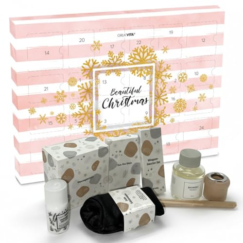 Beauty Adventskalender für Frauen 2025 | 24 exklusive Beauty- & Entspannungsmomente – Naturkosmetik, ätherische Öle, Pflegeprodukte & Tee – Geschenkidee für Frauen & Erwachsene – GreatVita