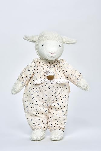 Käthe Kruse Ludwig Lamm I Lustiger Spielkamerad für Kinder ab 0 Jahre I Waschmaschinenfestes Baumwollfrottee-Kuscheltier inkl. Mini-Püppchen