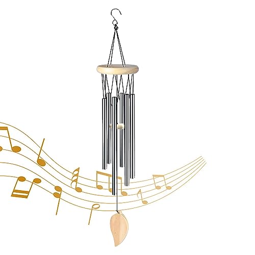 70 cm Windspiel aus Holz, dekorative Windleitungen, Aluminiumwindspiele, Windspiel für Garten, Hof, Balkon