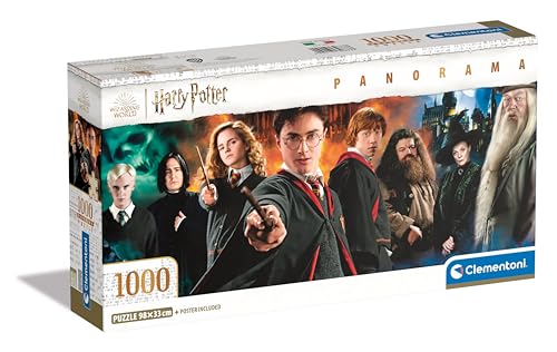 Clementoni Harry Potter Puzzle 1000 Teile Erwachsene - Panorama Puzzle Erwachsene in 98 x 33 cm - Puzzle Erwachsene anspruchsvoll von Clementoni 39873
