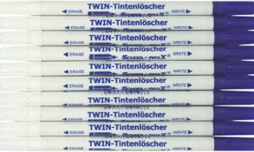 School-MaxX Tintenlöscher Twin mit Überschreibspitze, zum löschen und überschreiben von handelsüblicher Tinte (10)