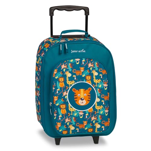 Fabrizio leichter Kindertrolley Kabinen Kinderkoffer Kindergepäck 20672, Farbe:Türkis