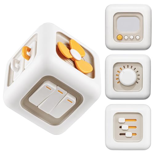 lerrbo Motorikwürfel Sensorisches Spielzeug für Kleinkind 1-3|Montessori Spielzeug ab 1 Jahr|Reisespielzeug für 12-18 Monate Baby|Beschäftigungswürfel Geburtstagsgeschenk Christmas für 1 Jahr alt