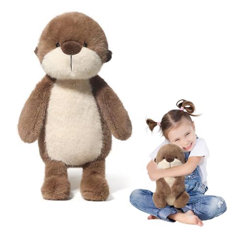 YANGUN Otter Kuscheltier, 36 cm Kuscheltier Otter Plüschtier Zum Kuscheln & Spielen Plüsch Spielzeug, Superweiche Kleines Kuscheltie, Niedliches Plüschtier, Geschenk Spielzeug für Kinder