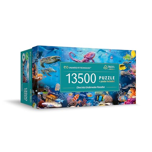Trefl Prime - Puzzle UFT: Dive into Underwater Paradise - 13500 Teile, Großes Puzzle das den Bunten Meeresboden Zeigt, Dickster Karton, Bio, EKO, Unterhaltung für Erwachsene und Kinder ab 12 Jahren