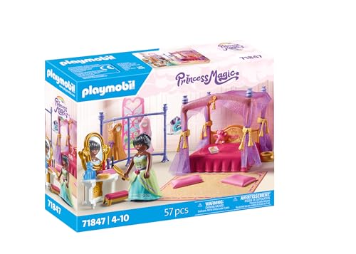 PLAYMOBIL | Princess Magic | Prinzessinnen-Schlafzimmer mit Ankleide | Prinzessinnen Spielset | Märchen Spielzeug für Kinder ab 4 Jahren | 71847