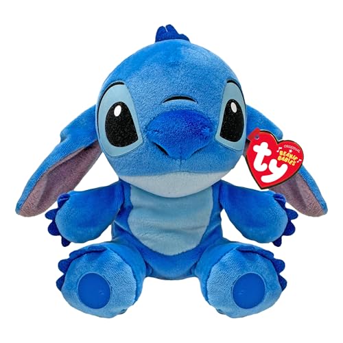 TY Disney Beanies Stitch Plüschtier - Weicher Teddy für Kinder und Babys - Kuscheliges Sammler-Stofftier, Blue