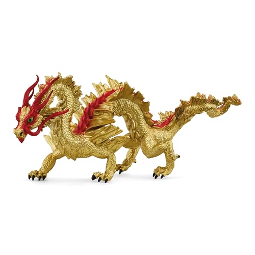 schleich ELDRADOR Creatures | Mondneujahrsdrache 72206 | detailgetreue Drachenfigur | Glücksbringer in Gold mit roten Akzenten | Drachen Spielzeug ab 7 Jahren | 29 x 12 x 12 cm | exklusiv bei Amazon