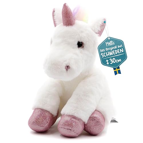Mollis Einhorn Kuscheltier (30cm groß) – Weiches Einhorn Plüschtier für Kinder & Babys – Plüsch Einhorn – Einhorn Kuscheltier Groß als Stofftier zum Knuddeln