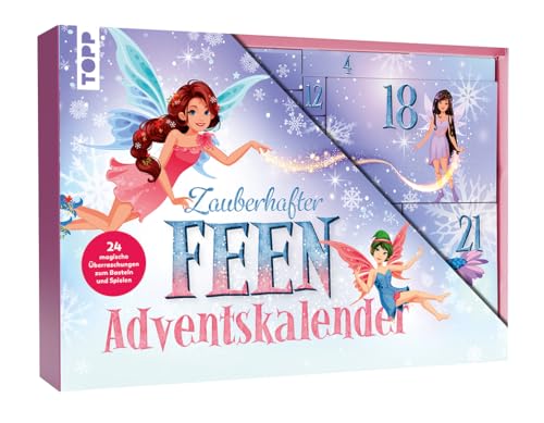 Zauberhafter Feen-Adventskalender. 24 Überraschungen für Feen-Fans: Große Box (38,5 x 26,5 x 5cm) mit 24 kleinen Boxen mit magischen kleinen Geschenken