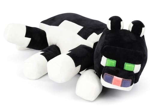 Jay Franco Minecraft Tuxedo Cat Kuschelkissen zum Schlafen – 40 cm weiches Plüschtier