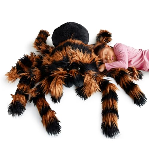 mikamax Riesige Vogelspinne Plüsch XXL – Giant Tarantula Plush, Kuscheltier Spinne, 85 cm