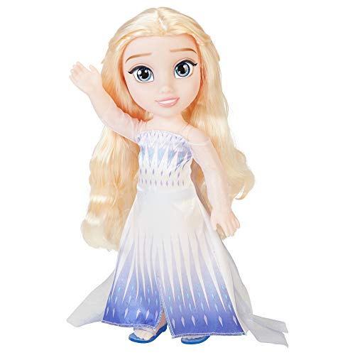 Disney Frozen 2 ELSA die Schneekönigin-Puppe – 35 cm große, bewegliche Puppe in kultigem Modekleid und mit langem wallendem Haar für zusätzliches Spielvergnügen, für Mädchen ab 3 Jahren, 214894