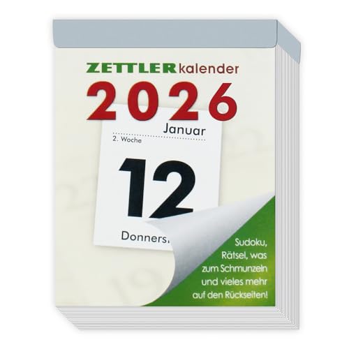 Tagesabreißkalender klein 2026 - Kalender; Tageskalender; Abreißer;