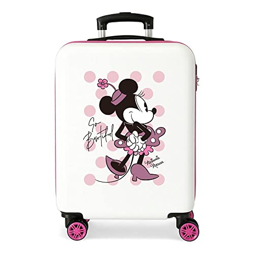 Disney Have A Good Time Minnie So schön Pinker Kabinenkoffer 38x55x20 cm Starres ABS Seitlicher Kombinationsverschluss 35L 2 kg 4 Doppelrollen Handgepäck