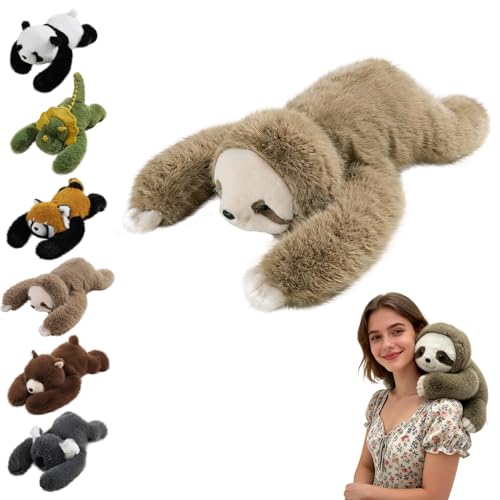 Faultier Gewichtetes Plüschtier Kuscheltier, kuscheliges Stofftier für Komfort und Entspannung, weiches Plüschkissen für Erwachsene, Umarmungsgefährte zur Angstlinderung und Schlafunterstützung（45cm）