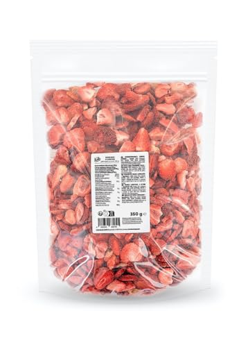 KoRo - Gefriergetrocknete Erdbeeren 350 g - Schonend getrocknete Trockenfrüchte - 100 % pflanzlich und naturbelassen