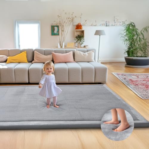 Mallify Spielmatte Baby 150x200x3,3cm – Krabbelmatte mit hochwertigem Memory-Schaum & Rutschfester Unterseite, Teppich Kinderzimmer für Spiel & Krabbeln, Spielteppich Kinder, Krabbeldecke für Baby