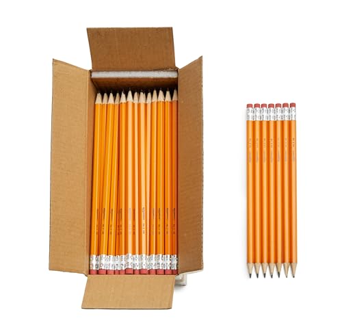 Amazon Basics Holzgefasste Bleistifte, HB, vorgespitzt, 150er-Pack, Gelb