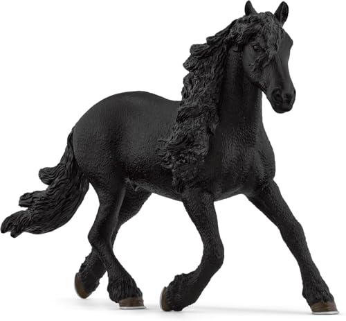 SCHLEICH Horse Club | Friese Hengst 13975 | detailgetreues Pferd | tolles Geschenk für Mädchen und Jungen | Deko & Sammelfigur Pferde Spielzeug für Kinder ab 5 Jahren | 5 x 16 x 11 cm