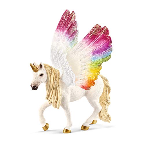 SCHLEICH BAYALA | Geflügeltes Regenbogeneinhorn 70576 | detailgetreue, Fantastische Figuren | tolles Geschenk für Mädchen und Jungen | schöne Sammelfiguren | Spielfigur ab 5 Jahren | 13 x 12 x 15 cm
