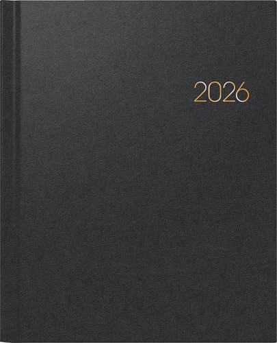 BRUNNEN Buchkalender Mod. Manager Wt 7 weektimer '26 | 210×260 mm, Kunststoff, schwarz