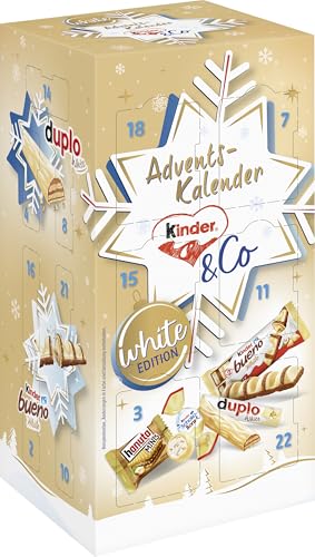 kinder Adventskalender 2024 White 263g | leckere weisse Schokoladen-Spezialität zu Weihnachten