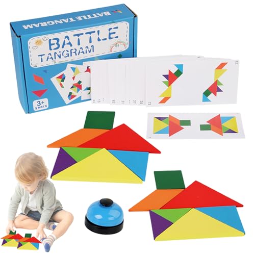 Tangram Legespiel,Pädagogisches Lernspielzeug - Geometrische Formen | Für Und Mädchen Im Alter Von 4-8 Jahren Für Kindergarten Vorschule Zuhause Und