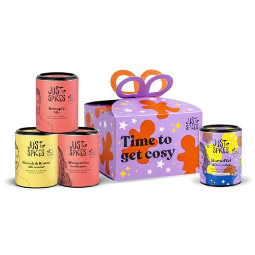 Just Spices Cozy Winter Food Box 2025 I 4 winterliche Gewürzmischungen I schöne Geschenkbox für Hobbyköche